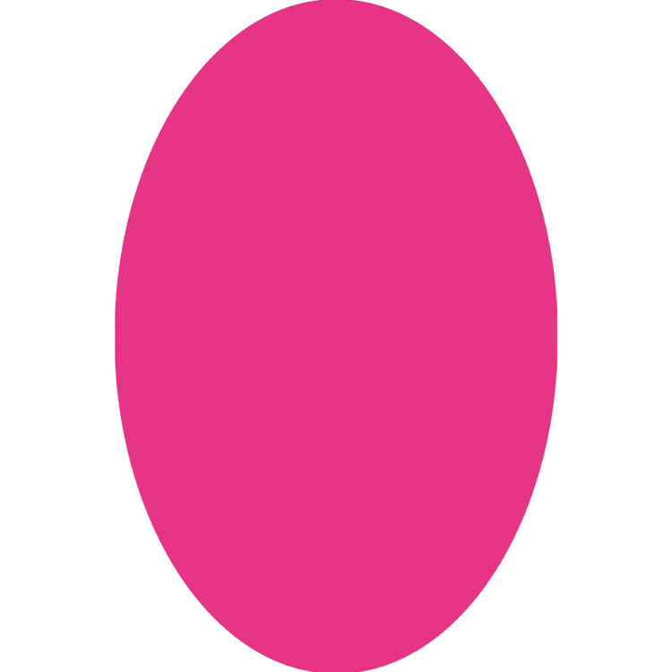 Picture of COLOUR CRUSH HOT PINK OVAL (PRINTED RUG)