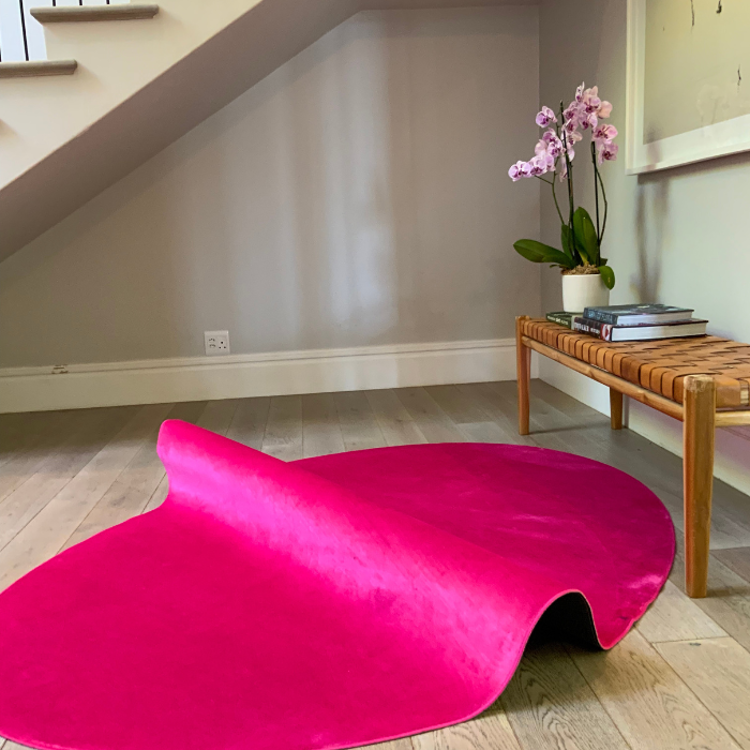 Picture of COLOUR CRUSH HOT PINK OVAL (PRINTED RUG)